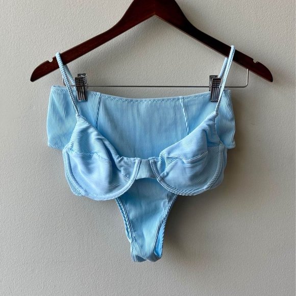 White Fox Boutique Other - Whitefox Bikini Top/Bottom (Light Blue, M/L)